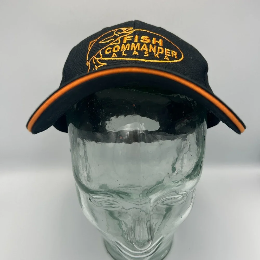 Alaska Fish Commander Fishing Hat Salmon Frontier Dad Cap Adjustable Kenai River